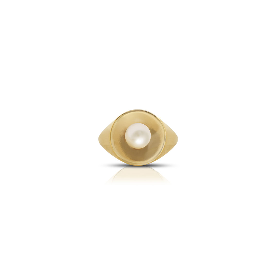 Anello Golden Pearl Opsobjects - immagine 2